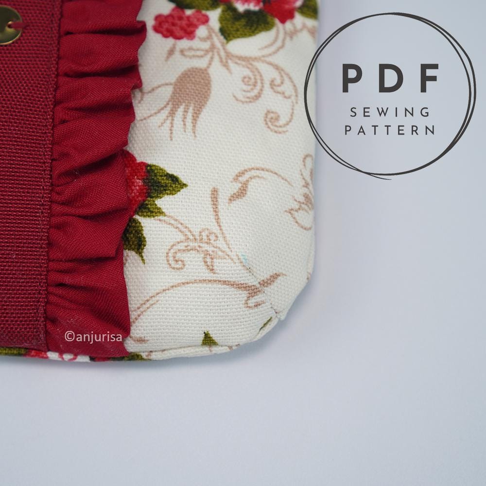 Serger Ruffle Pouch Pattern Belle Pouch Ruffled Sewing Pattern: Beginner-friendly PDF Template - Etsy