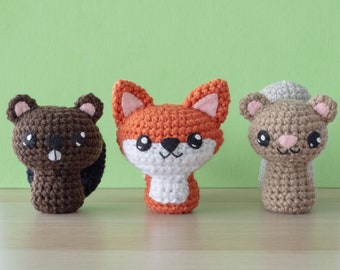 Crochet Fox, Squirrel and Beaver Amigurumi Pattern | Backyard Critters 1
