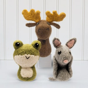 Backyard Critters 6 Felted Knitting Amigurumi Pattern with Frog, Armadillo and Moose image 1