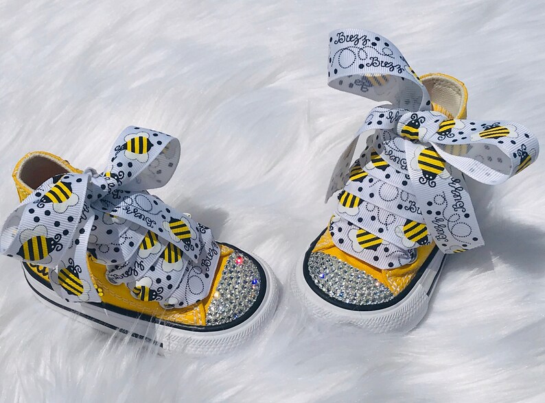 NEW Yellow High Top Queen Bee Shoes Customized With Name & Etsy