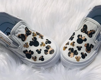 New Leopard Minnie Vans bling shoes with crystals personalized shoes  Complete your birthday outfit Disney shoes this weekend sale only