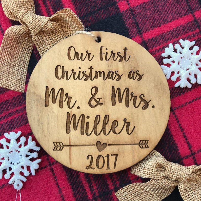 Download Our First Christmas as Mr. and Mrs. Ornament Just Married ...