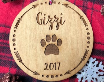 Personalized Dog Christmas Ornament - Puppy's First Christmas, Pet Gift, Pet Ornament, Dog Christmas, Dog Lover Gift