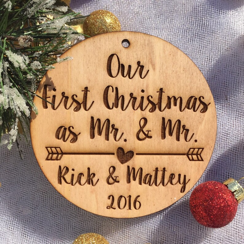 Our First Christmas as Mr. and Mrs. Ornament  Personalized image 4