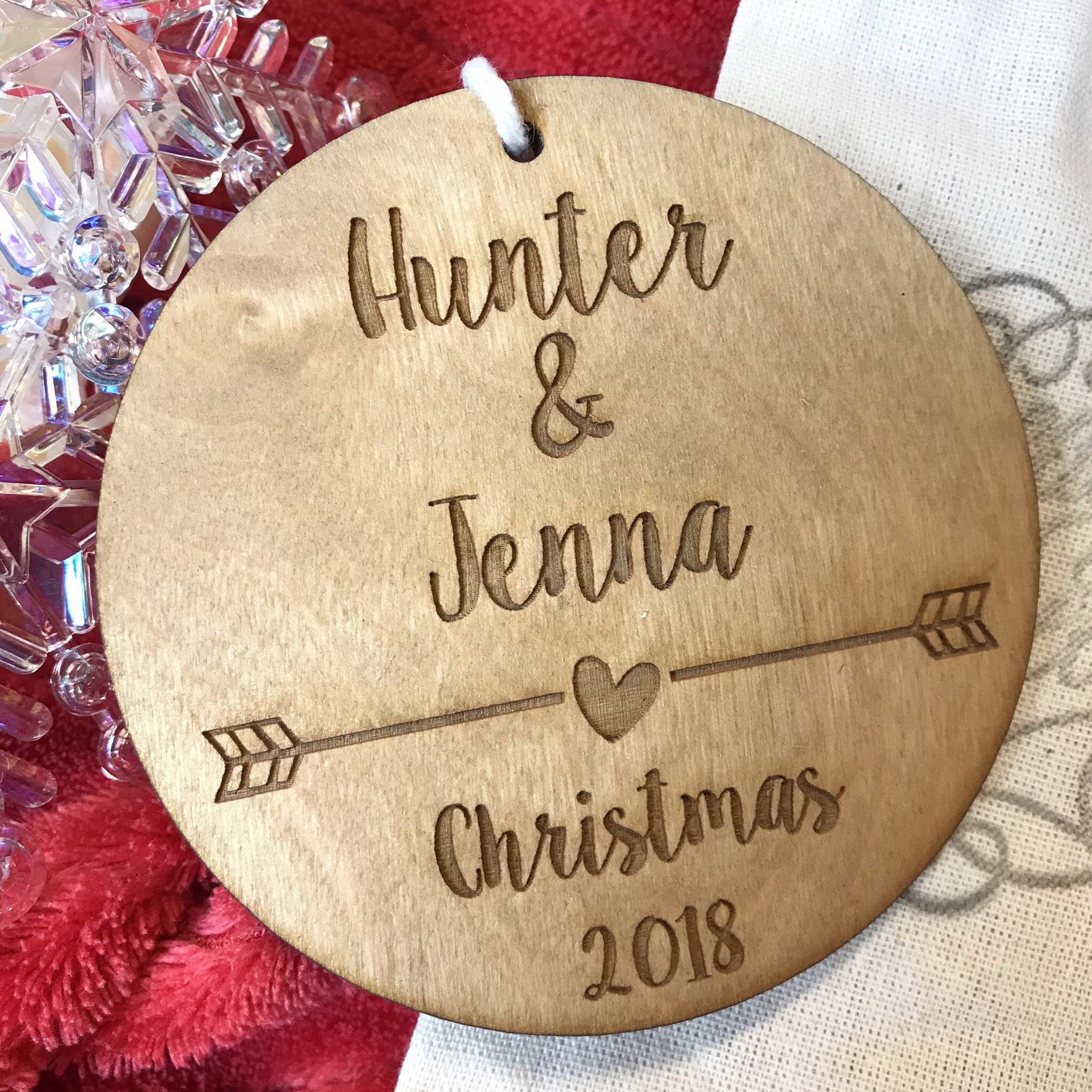Personalized Couple's Christmas Ornament Couple Etsy Christmas Ornaments For Couples