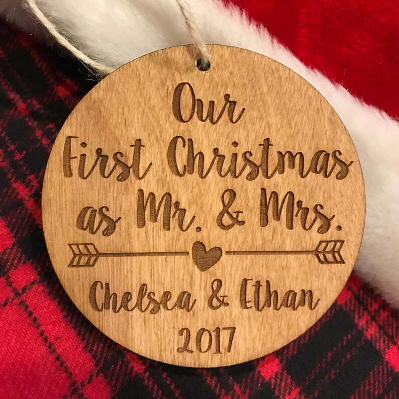 Our First Christmas as Mr. and Mrs. Ornament  Personalized image 5