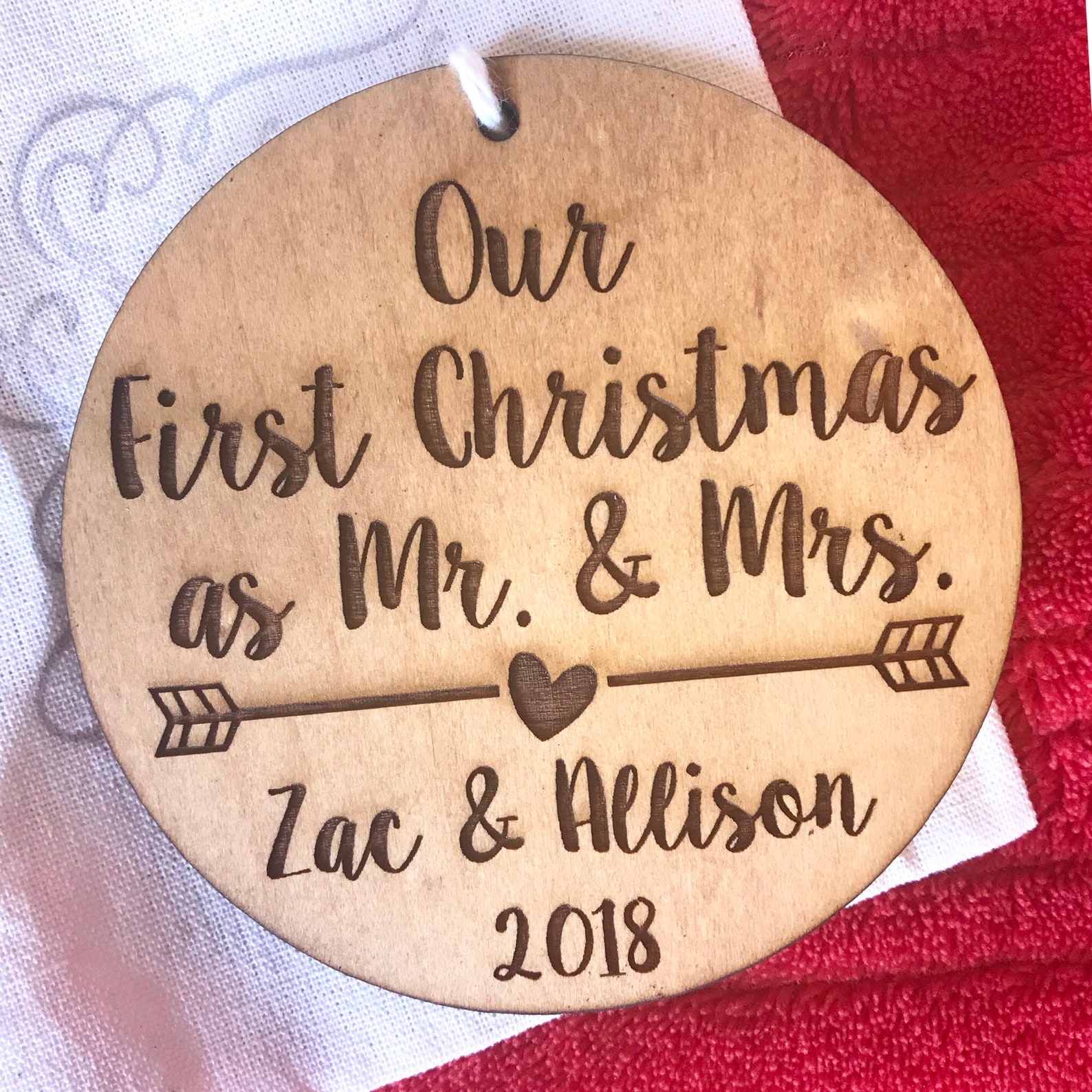 Our First Christmas As Mr And Mrs Ornament Personalized Etsy