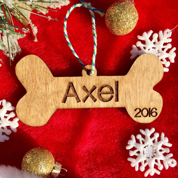 personalized dog bone christmas ornament puppys first etsy dog bone christmas ornaments