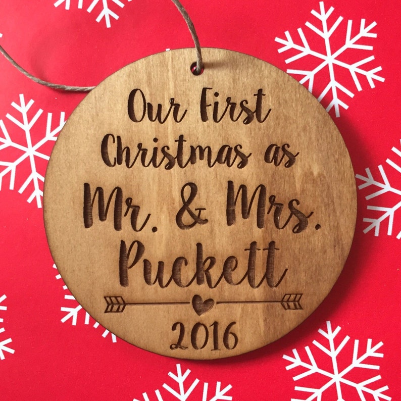 Download Our First Christmas as Mr. and Mrs. Ornament Just Married ...