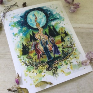 Dance Of The Full Moon, Print, 8x10 inches