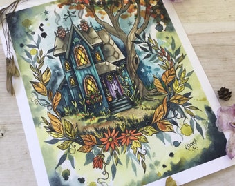 ShadowBend Cottage , Print, 8x10 inches