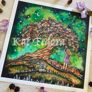 The StoryBook Tree, 8x8 inches, Print