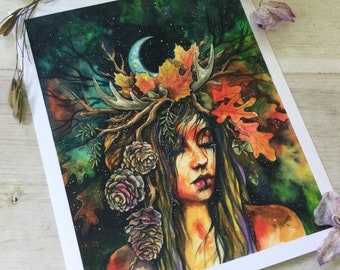 Autumnal Queen, Print, 8x10 inches