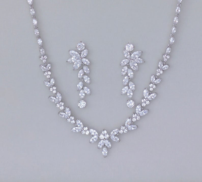 Necklace set cheap white gold