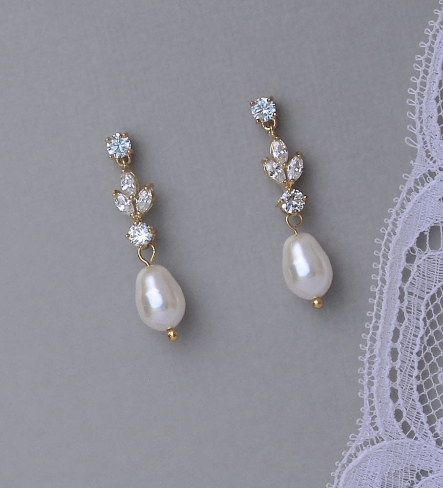 Crystal Drop Earrings Bridal 