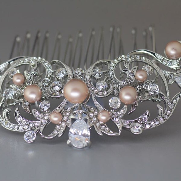 Vintage Bridal Hair comb, Crystal Wedding Hair Comb, Crystal Bridal Hair comb, Bridal Hair Pin, Bridal Hair Accessory, ROCIO