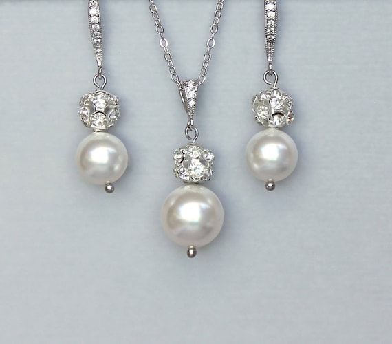 Luxuriöse Gold Kristall Perle Perle Hochzeit Schmuck-set Für Frauen Halskette Un