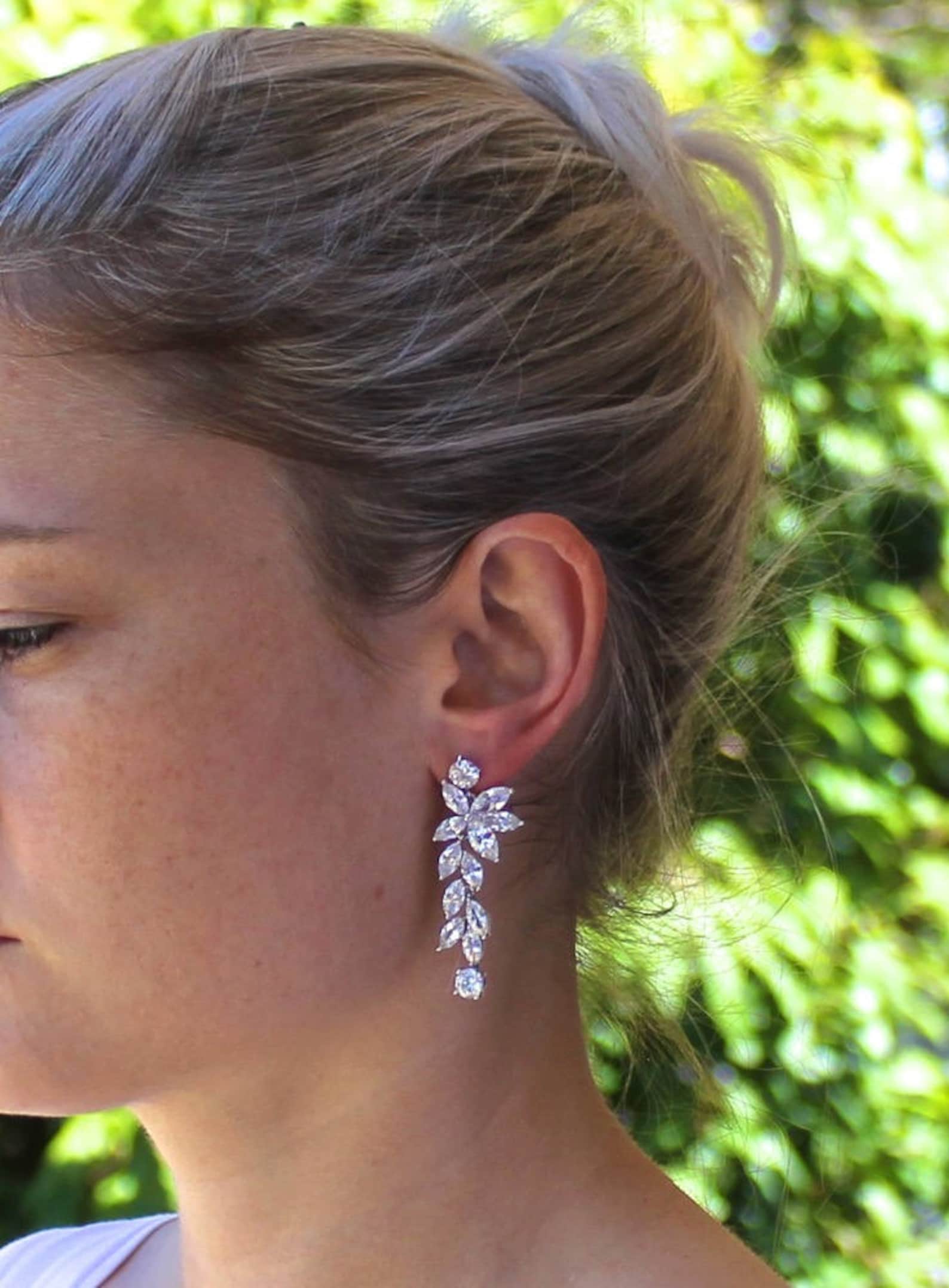 Rose Gold Bridal Jewelry Set Bridal Necklace & Earrings Set Etsy