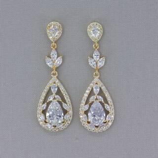 Orecchini Pendenti A Goccia Con Cristalli Marquise – Bigiotteria Elegante Per Donna, Regalo Per Sposa, Cerimonia E Festa