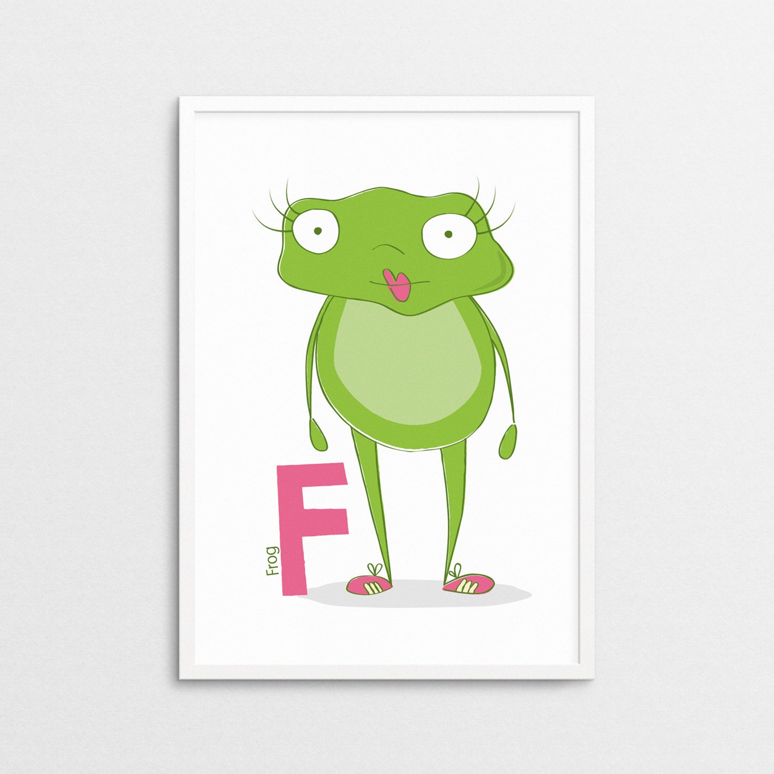 Instant download F is for Frog Printable Nursery Art | Etsy