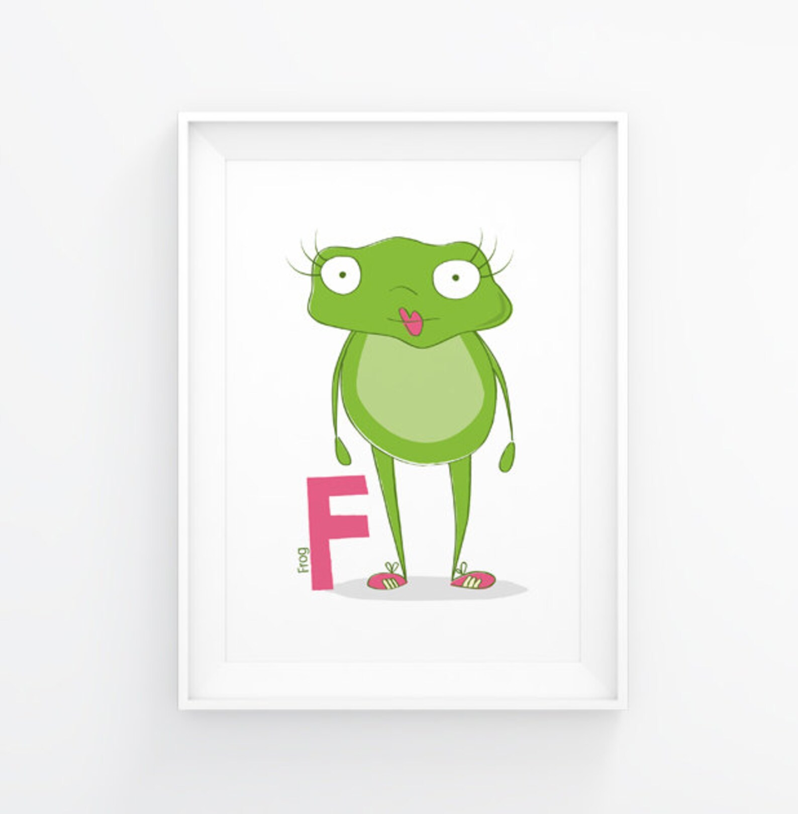 Instant download F is for Frog Printable Nursery Art | Etsy
