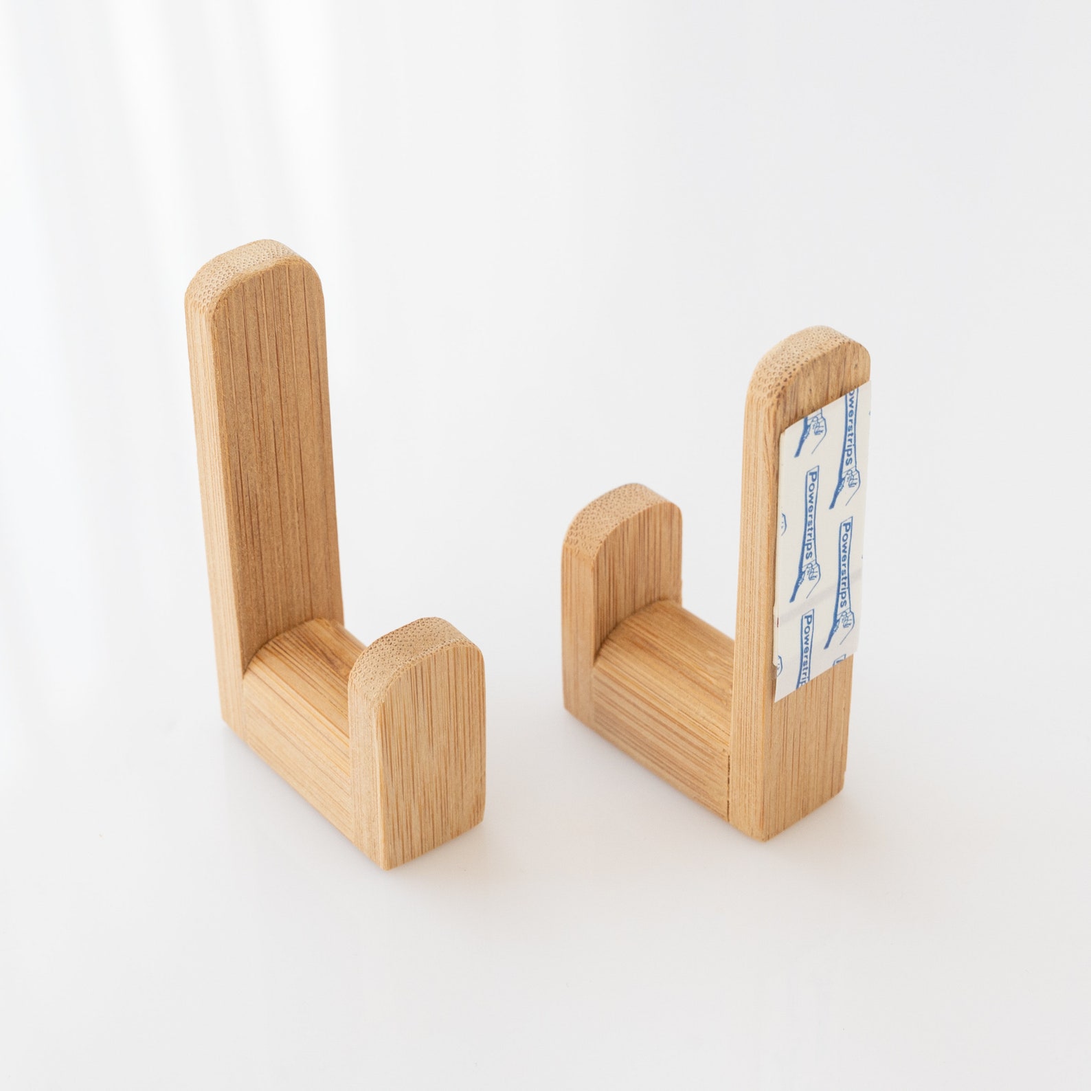 Set of 5 Selfadhesive bamboo wall hooks simple wall hooks Etsy