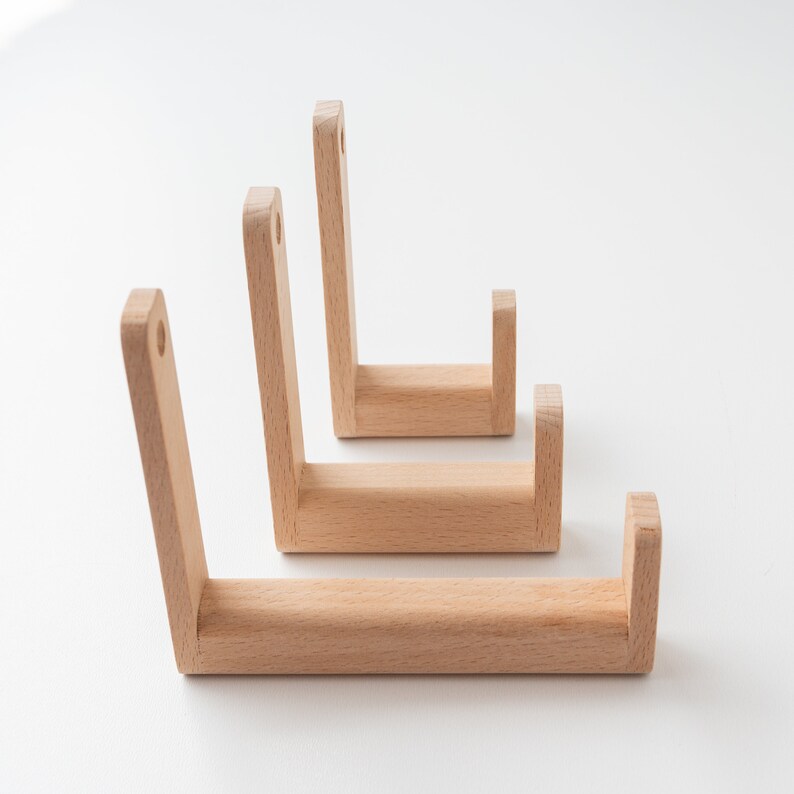 Extra Long Beech Wooden Wall Hook Wooden Wall Hook Large Etsy