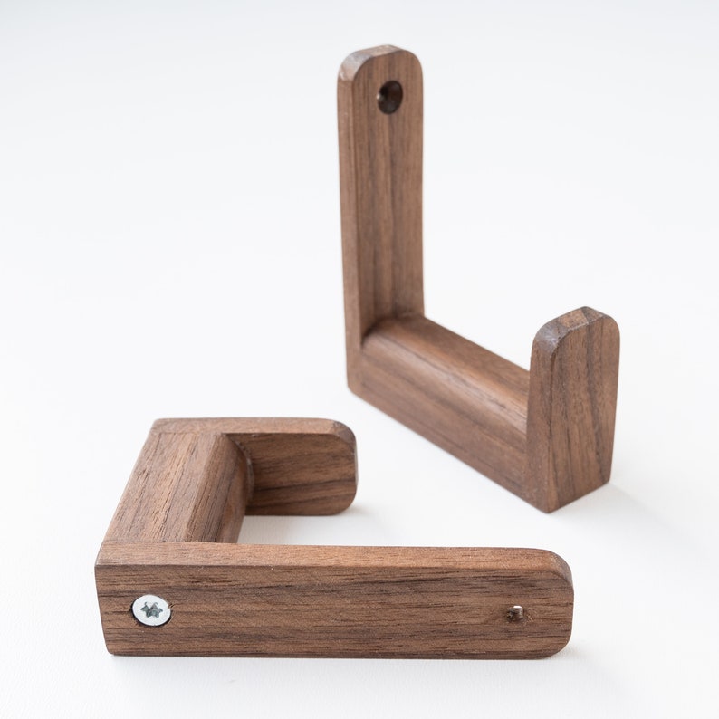 Extra Long Walnut Wall Hooks Wooden Wall Hook Large Large Etsy