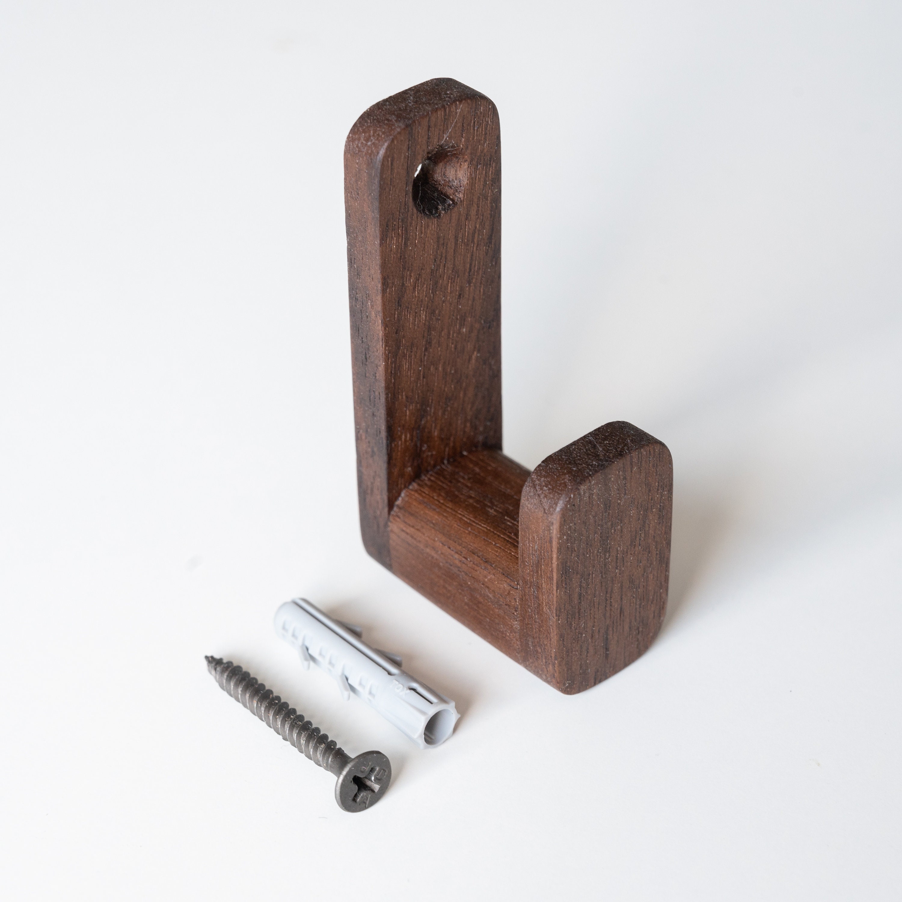 Rounded Walnut Wall Hook Wooden Wall Hook Simple Wall Hook Etsy