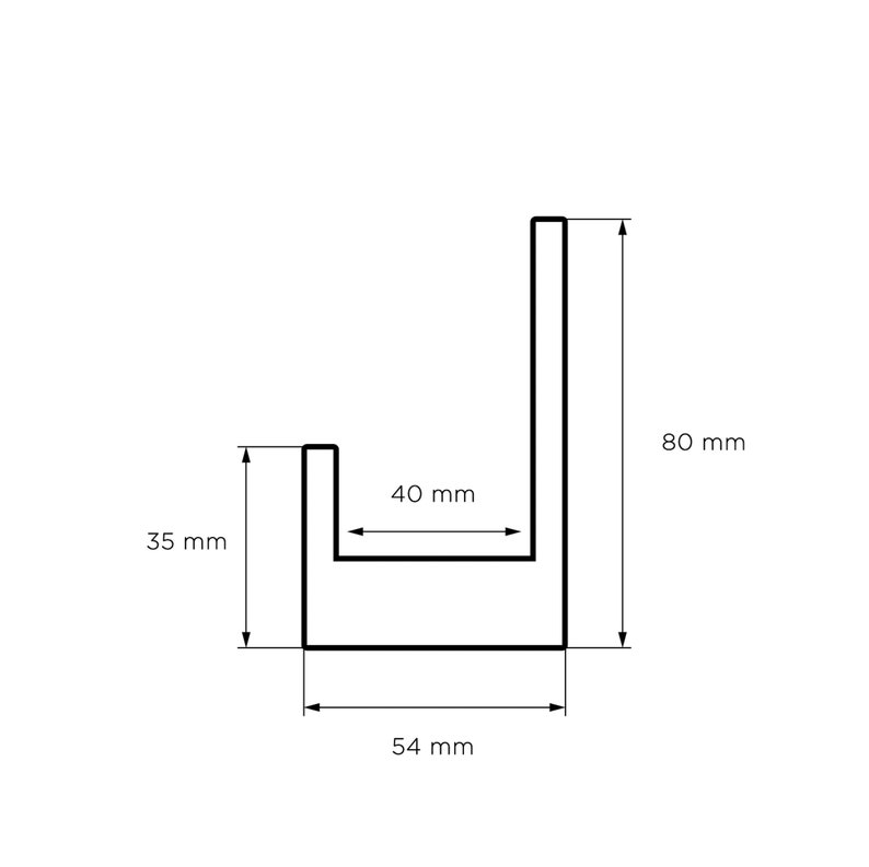 Zelfklevende walnoothouten wandhaak, lengte 40 mm afbeelding 3