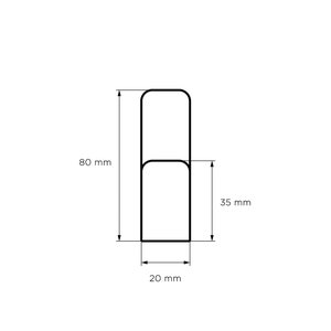 Zelfklevende walnoothouten wandhaak, lengte 40 mm afbeelding 4