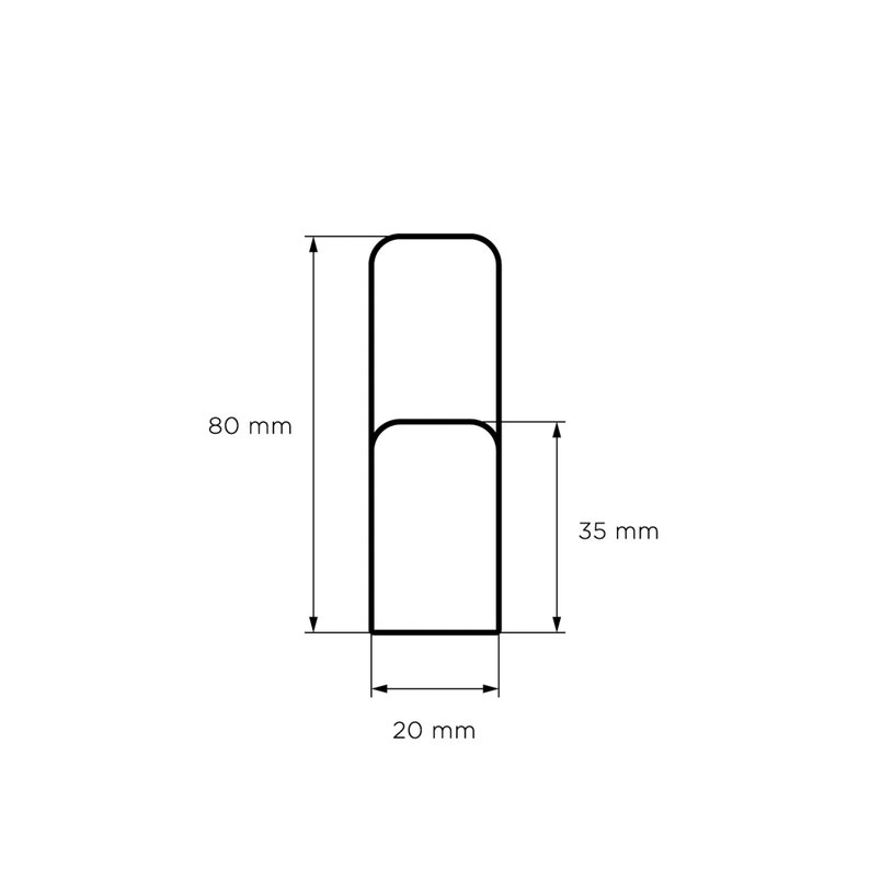 Zelfklevende walnoothouten wandhaak, lengte 40 mm afbeelding 4