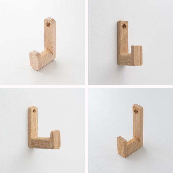 Various wooden wall hooks | simple wall hook | wooden coat hook | headset hook