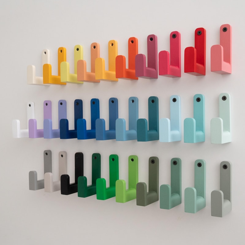 Colorful Wall Hooks - Etsy