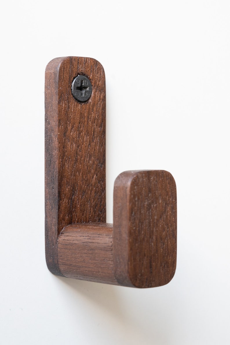 Rounded Walnut Wall Hook Wooden Wall Hook Simple Wall Hook Etsy