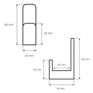 Selbstklebende Wandhaken aus farbigem Buchenholz, 40 mm Länge, Wandhaken für Kinder, großer Wandhaken, Kopfhörerhaken, selbstklebender Wandhaken aus Holz Bild 3