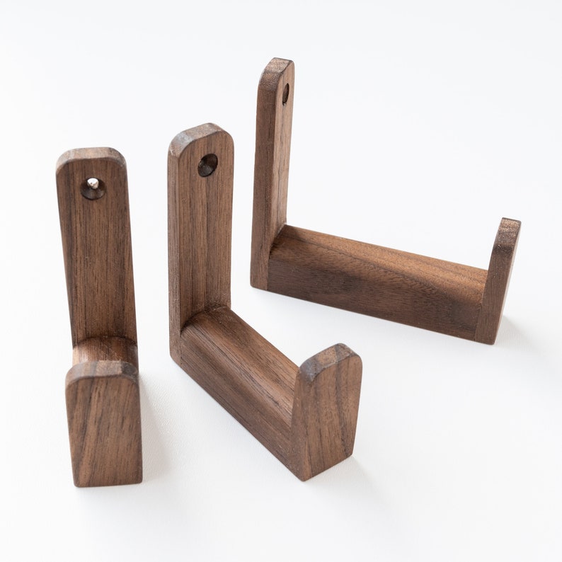 Extra Long Walnut Wall Hooks Wooden Wall Hook Large Large Etsy