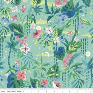Forever Neverland - Tropical Floral Songbird - Peter Pan Fabric - Riley Blake Fabrics - Storybook Fabric- Jill Howarth - By the Yard