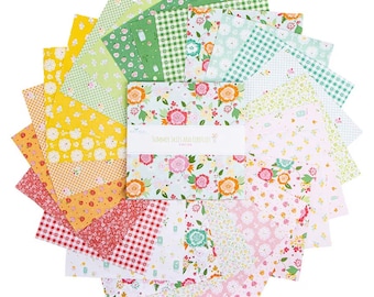 Summer Skies and Fireflies - Precuts - Floral Fabric- Charm Pack or Layer Cake - Precut Fabric - Riley Blake Fabrics - Quilting Fabric