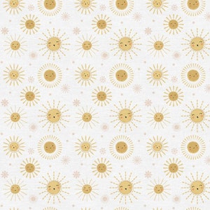 Jungle Baby - Happy Suns - Sun Fabric - PBS Fabrics- Sunshine Fabric - Gender Neutral Fabric - Fabric by the Yard-  Gender Neutral Nursery