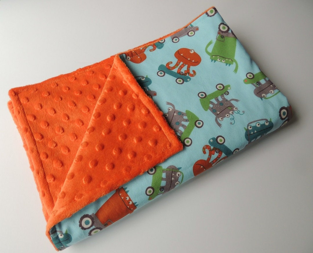 Monster Baby Blanket MADE TO ORDER Monster Minky Blanket Baby Bedding