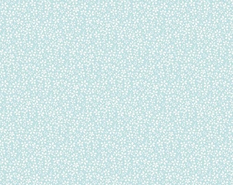 Precious Petites - Daisies Aqua- Aqua Floral Fabric- Floral Fabric - Light blue Fabric - Riley Blake Fabrics - Quilting Fabric