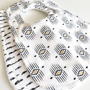 Baby Bib- Southwest Baby Bib - Modern Bib- Gender Neutral Baby Bibs - Terry Cloth Bib - Boho Baby Bibs - Baby Shower Gift - Unique Baby Gift