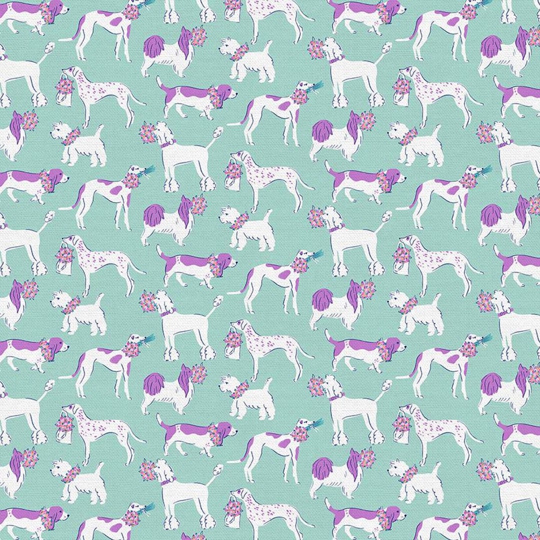 Curated visual reference: Pampered Pets Spring Dogs Pbs Fabrics Puppy Fabric Photo Inspiration