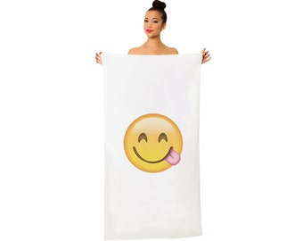 Smiley Faces Emoji Towel Happy Fun Kids Beach Pool Souvenir 30/"x60/"