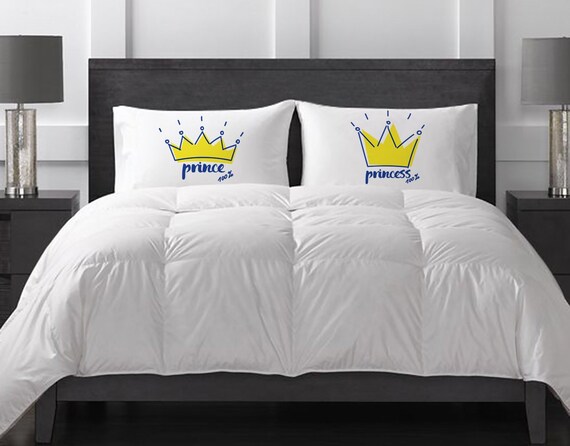 Prince And Princess Pillow Cases Gift For Couples Pillow Etsy