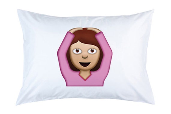 Emoji Pillow Case Face with OK gesture Novelty Pillow cases with Expressions
