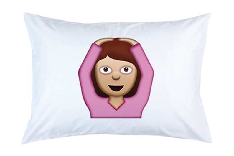 Emoji Pillow Case Face with OK gesture Emoji pillow cover Emoji gift Pillow cover Funny gift Fun bedding Pillow case emoji Gift idea