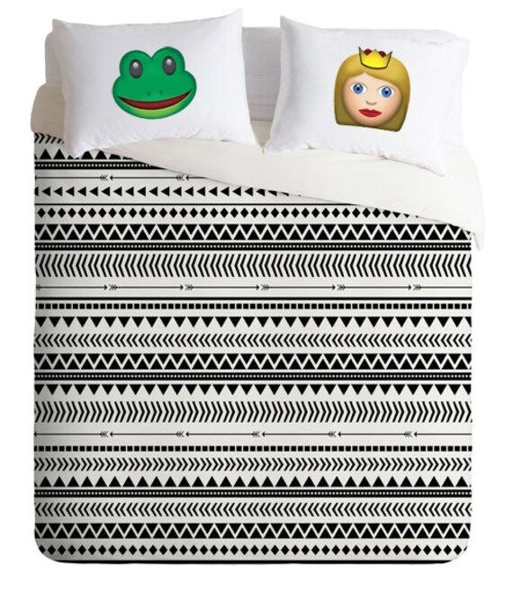 Emoji Pillow Cases Princess And Frog Couples Gift Lovers Etsy