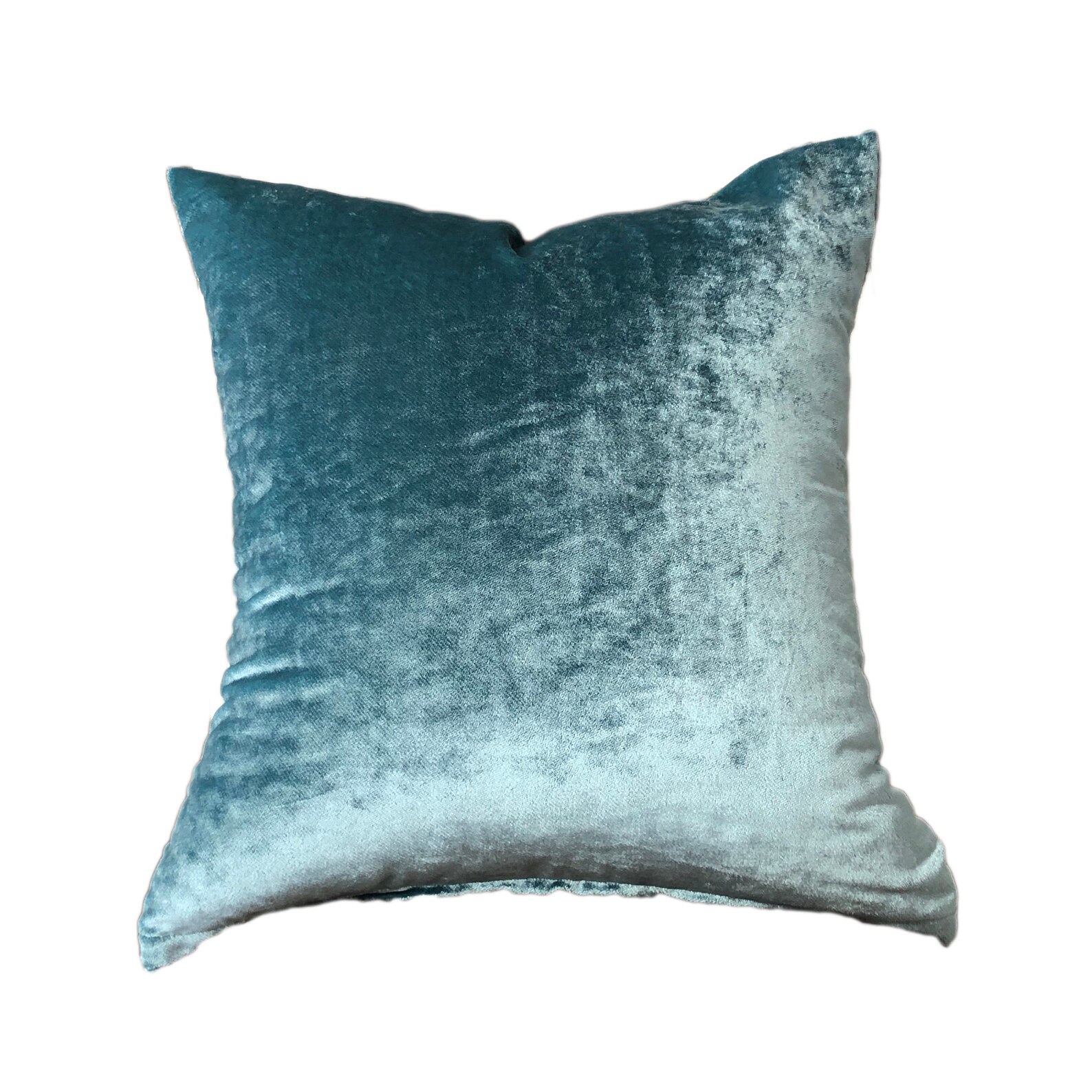 Light Blue Luxury Shiny Velvet Throw Pillow Cushion Cover Case Home